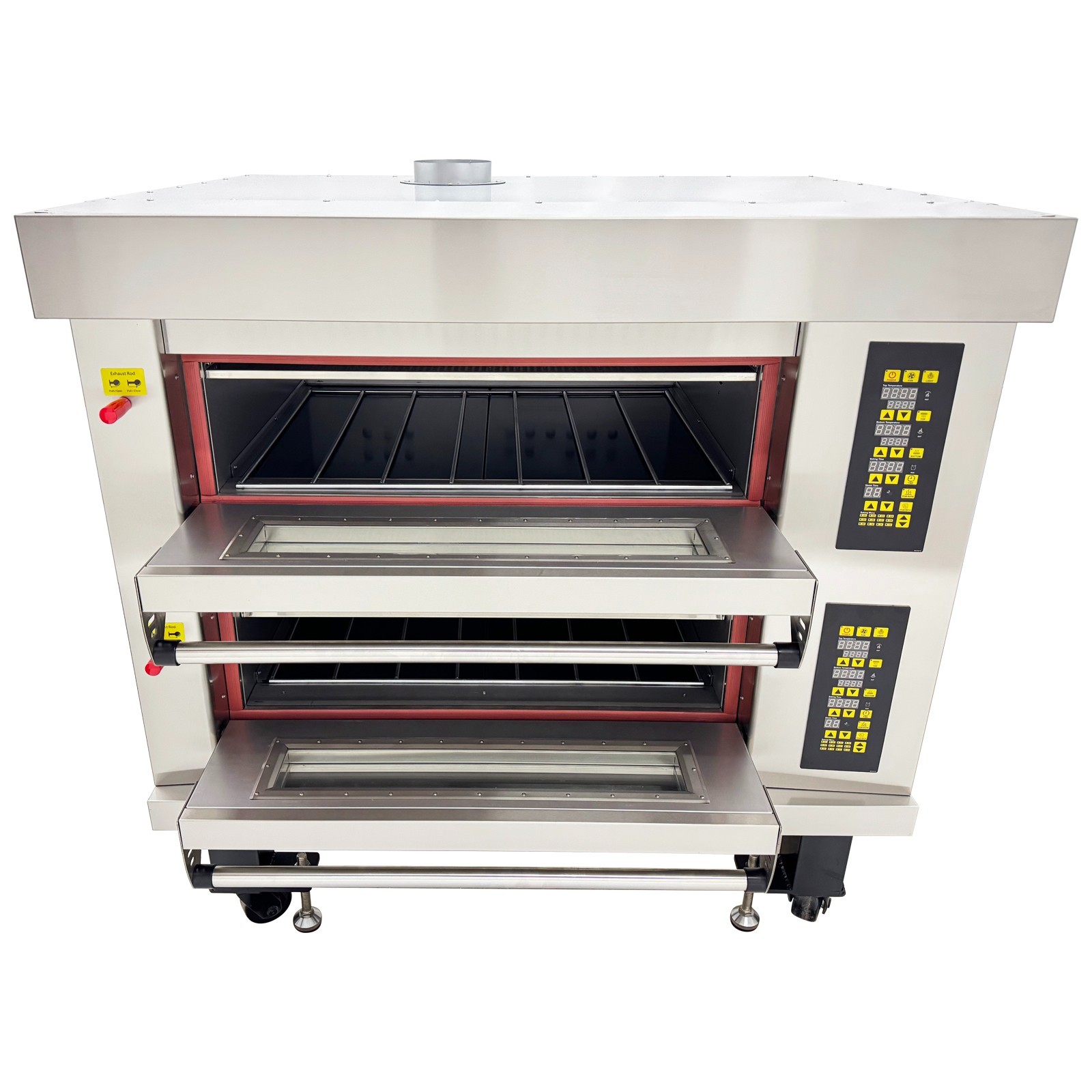 220V Double Deck Electric Pizza Oven Commercial Bakery Pizza Baking Oven 3PH
