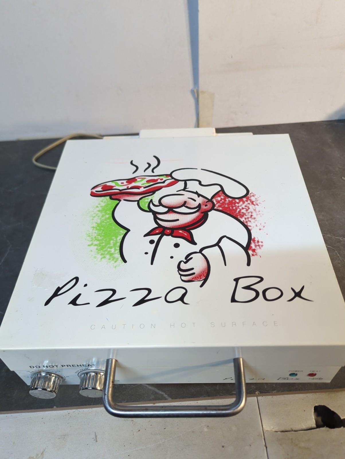 Cuizen Pizza Box Countertop Pizza Oven w 12″ Rotating Pan PIZ-4012 Tested Works