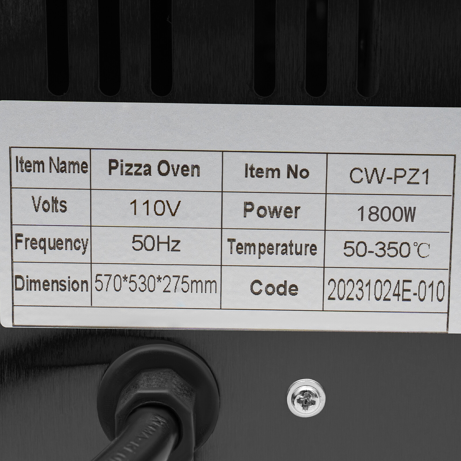 Indoor Electric Countertop Pizza Oven 1800w 20l/5.28gal Commercial Pizza Oven