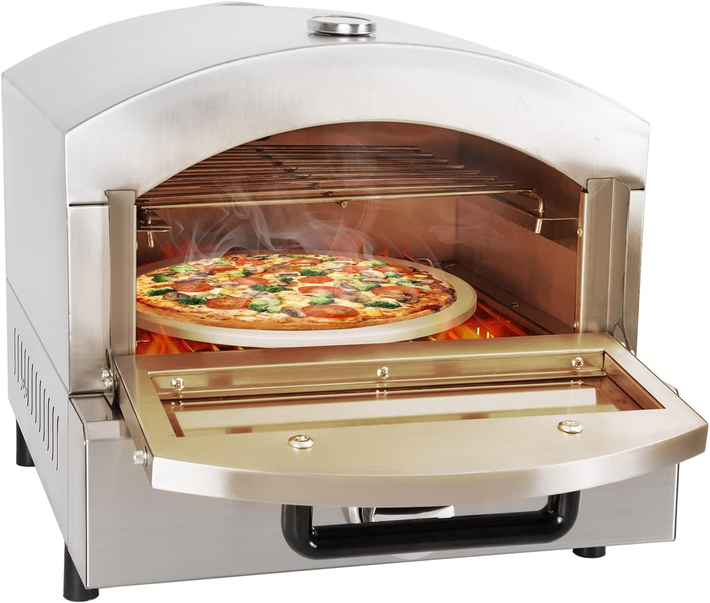 Gas Pizza Oven Countertop Stainless Steel Pizza Maker with 12 Inch round Pizza S