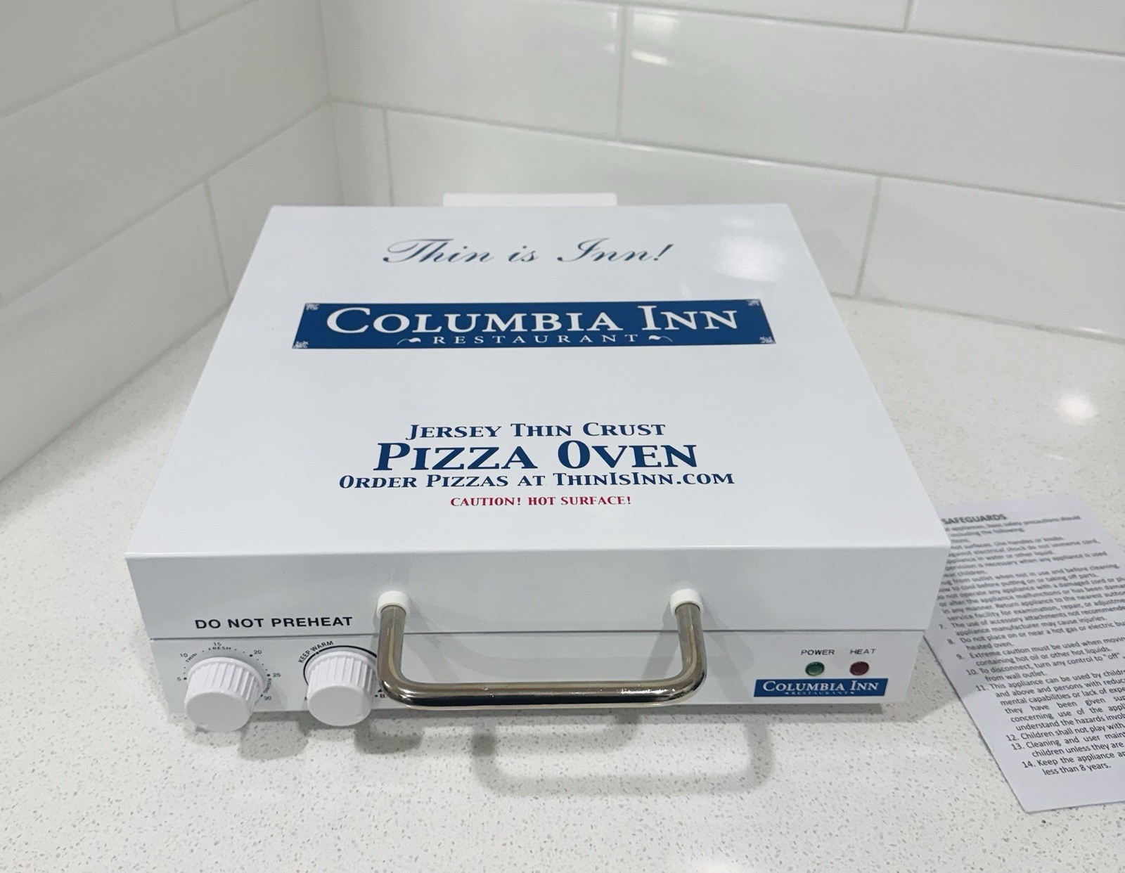 Colombia Inn Pizza Box Countertop Pizza Oven with 12″ Rotating Pan