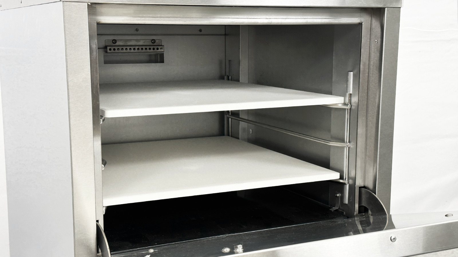 NSF 24″ Natural Gas Double Deck Pizza Oven Fire Stone 32,000 BTU