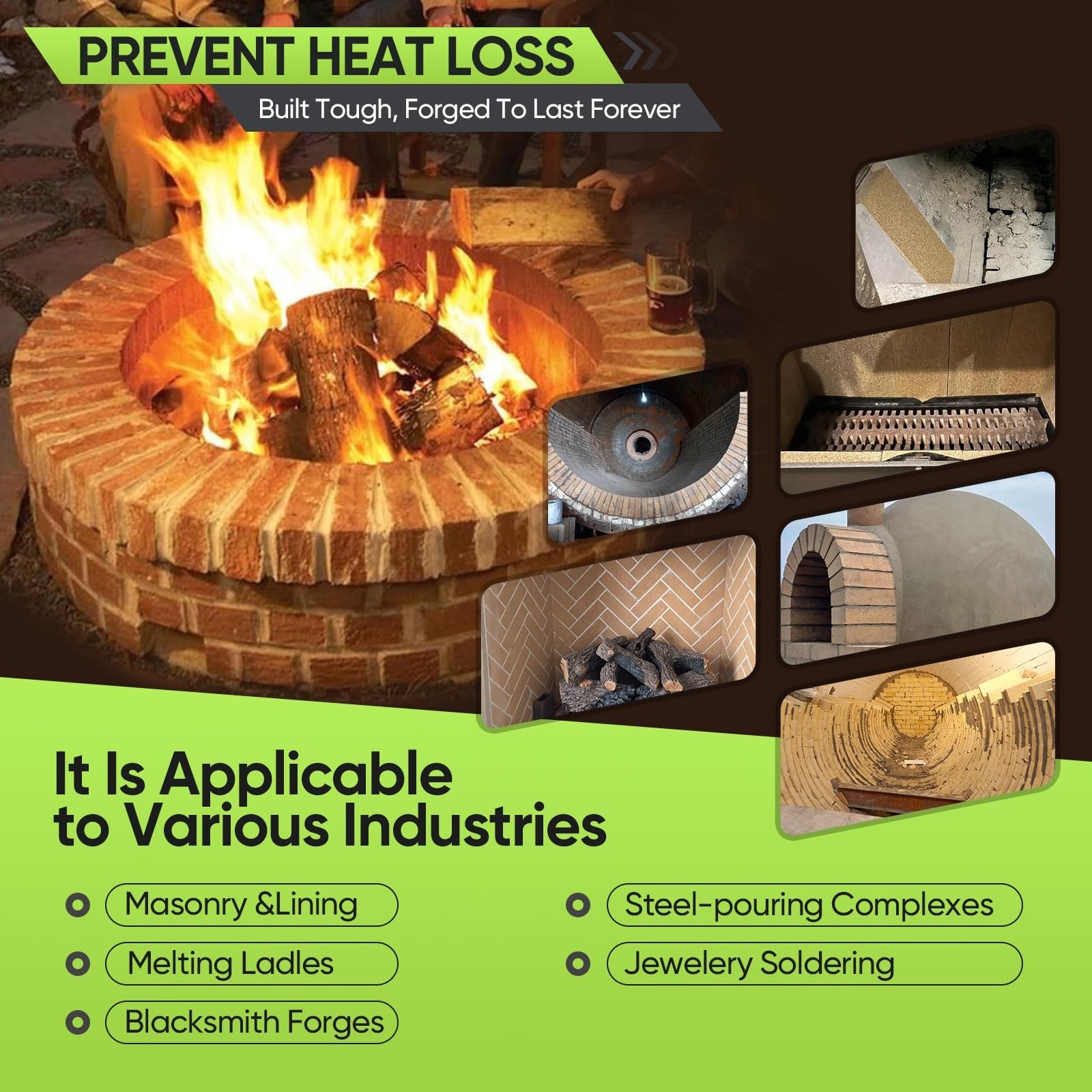 12 Pack High Temp Firebricks 3000°F Insulating 9″x4.5″x0.8″ for Pizza Oven, Wood