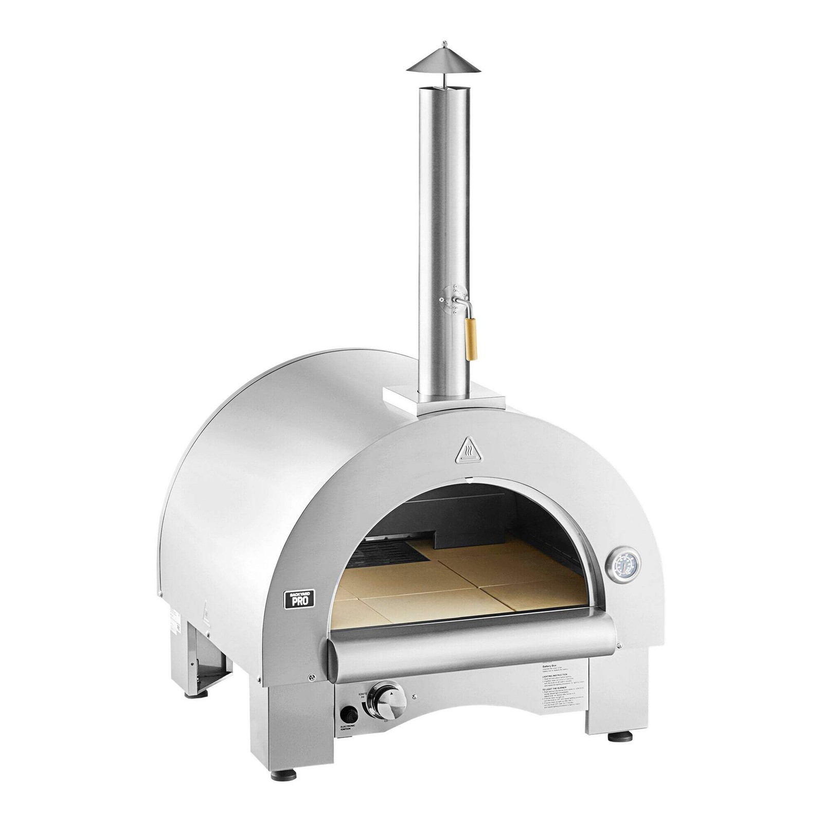 31.75″ Stainless Steel Hybrid Wood/LP Outdoor Countertop Pizza Oven