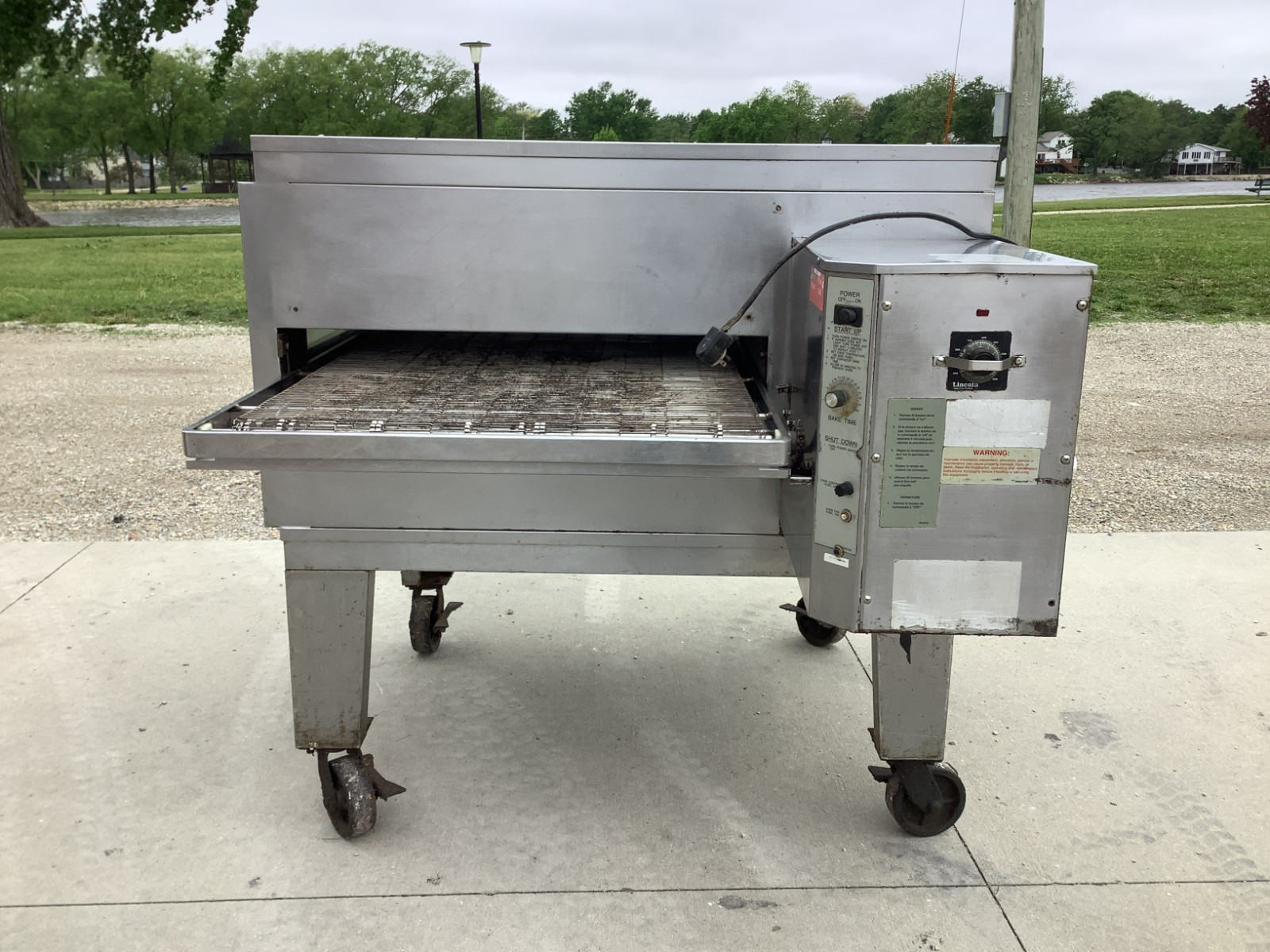 Pizza Oven Conveyor Lincoln 1450 Single Stack Missing Chain Guard Nat Gas Tested