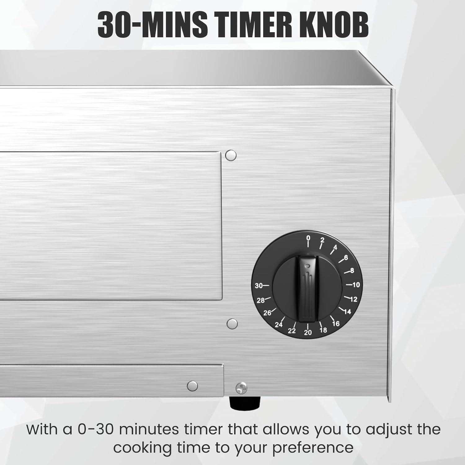 Indoor Pizza Oven Countertop, 1450W Pizza Oven Indoor with 30mins Timer