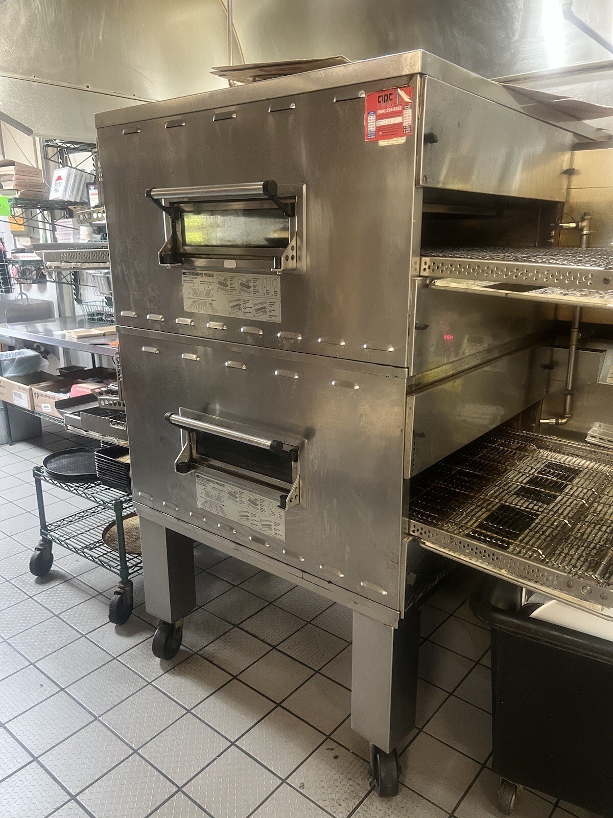 Middleby Marshall PS840G VE2-PH Natural Gas Double Stack Conveyor Pizza Oven
