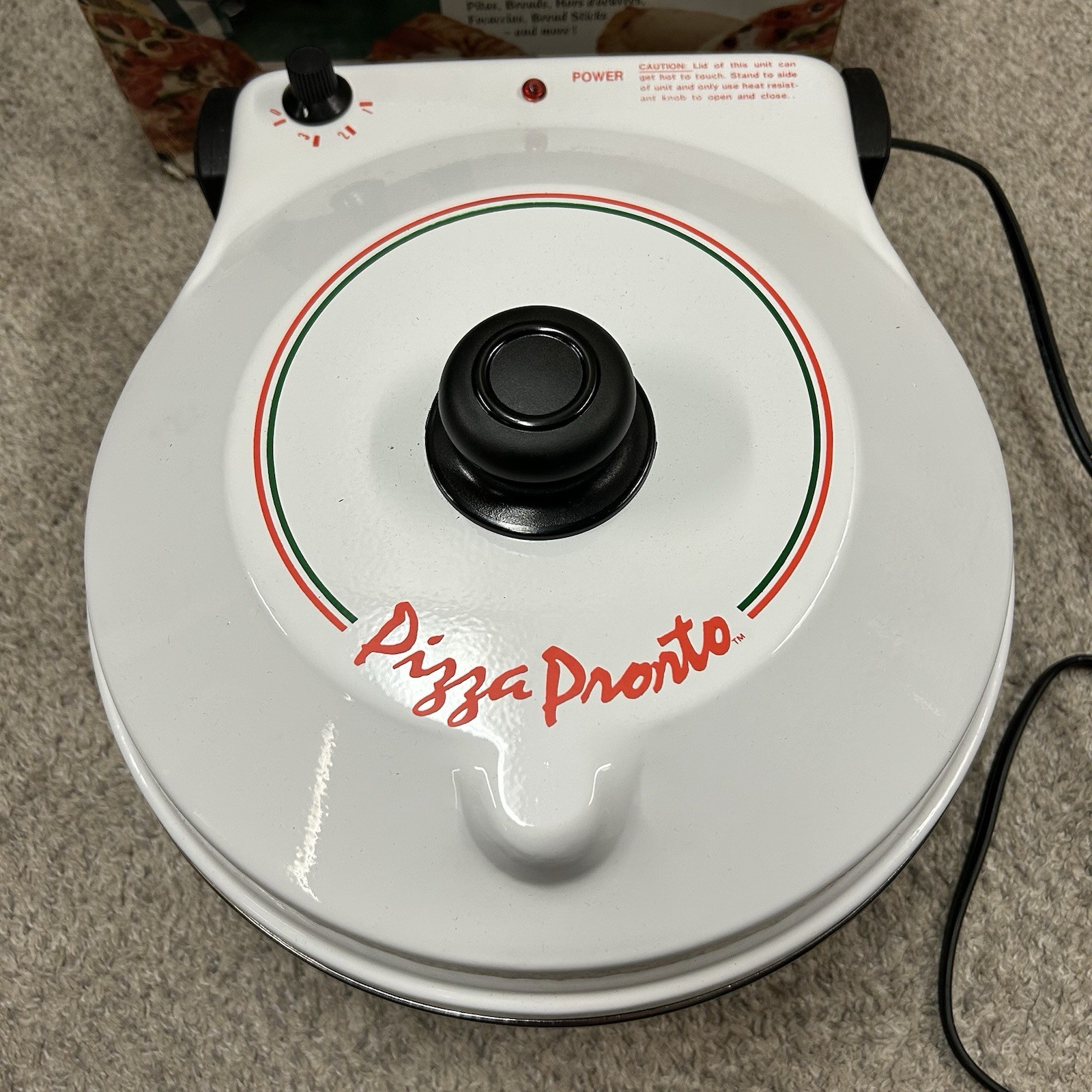 Pizza Pronto Cooker Oven Countertop Stone Wear White Dual Baker PP-70001