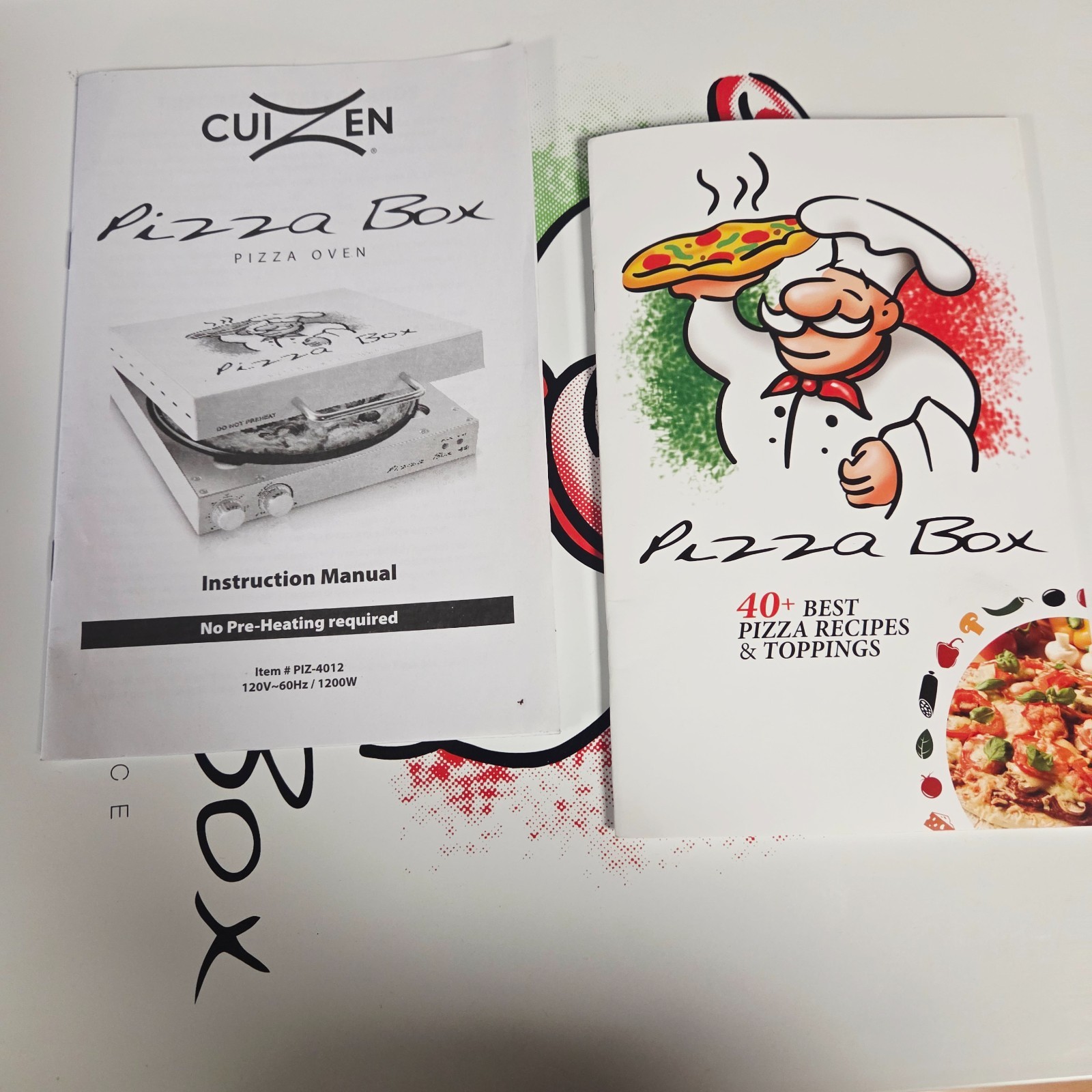 Cuizen Pizza Box Countertop Pizza Oven w 12″ Rotating Pan PIZ-4012 Tested Works