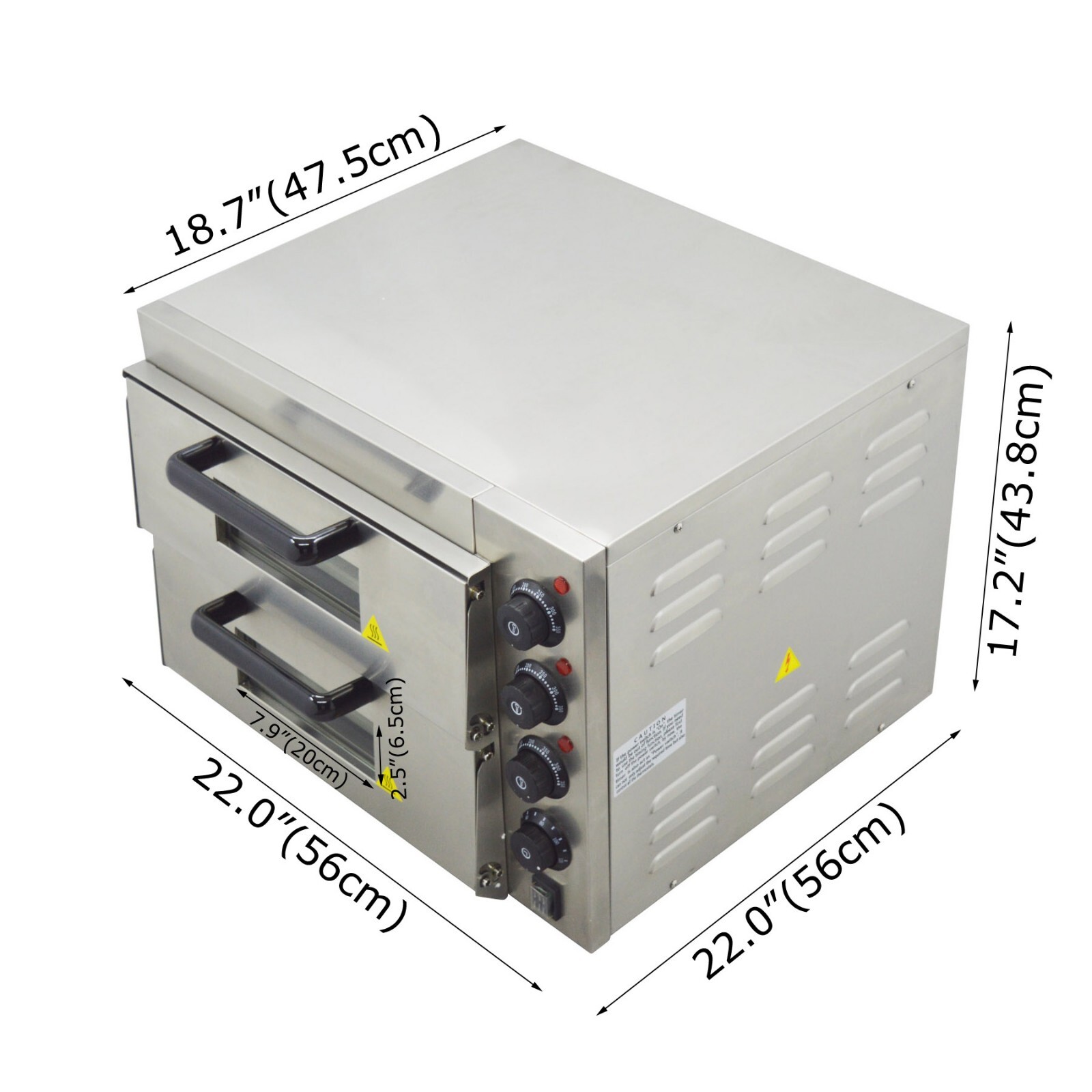 220V 3KW Commercial Double-deck Pizza Electric Oven Bread Baking Oven Cakes Meat