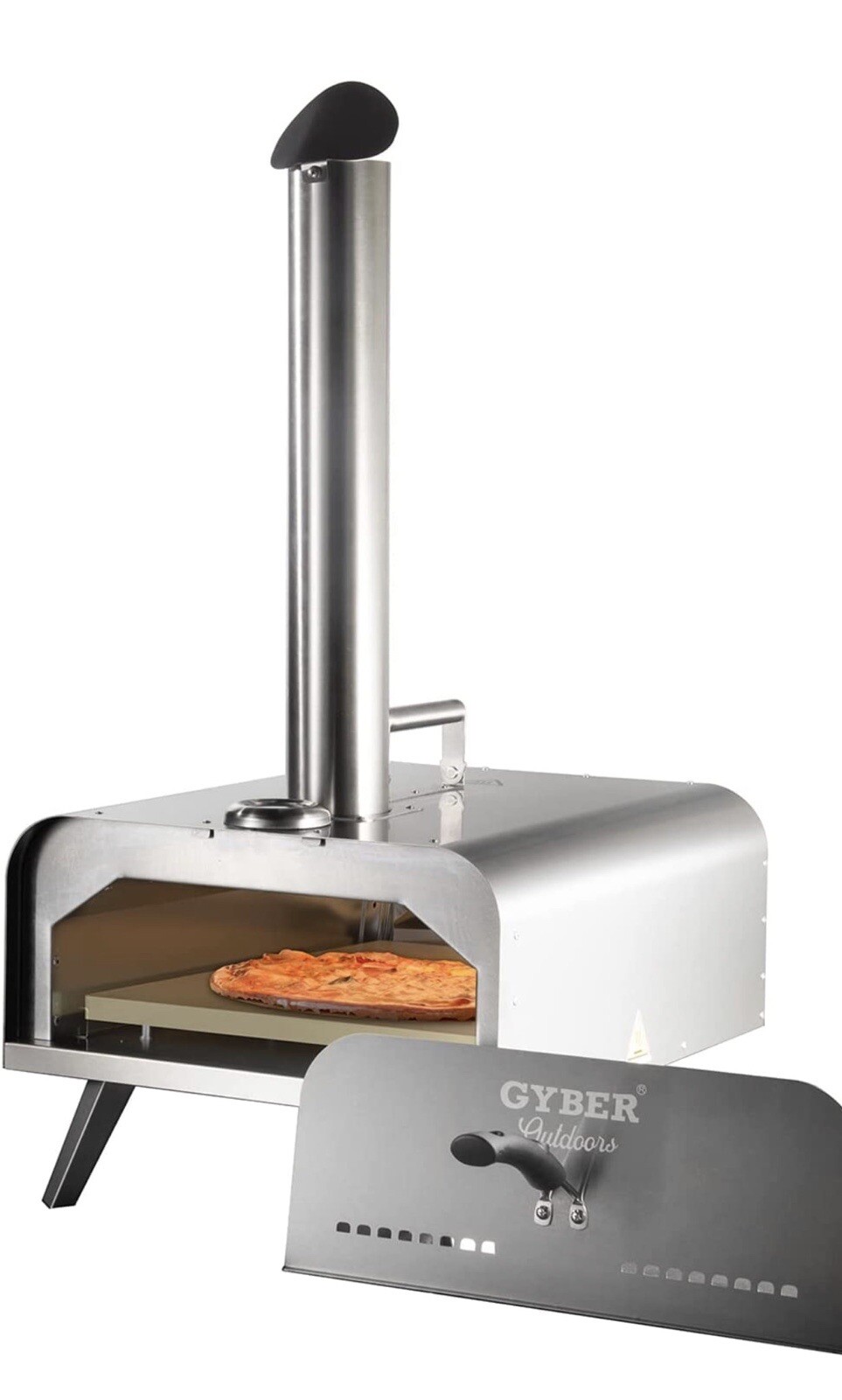 Andmakers Fremont 29 In. Wood Pellets Outdoor Pizza Oven – Stainless Steel