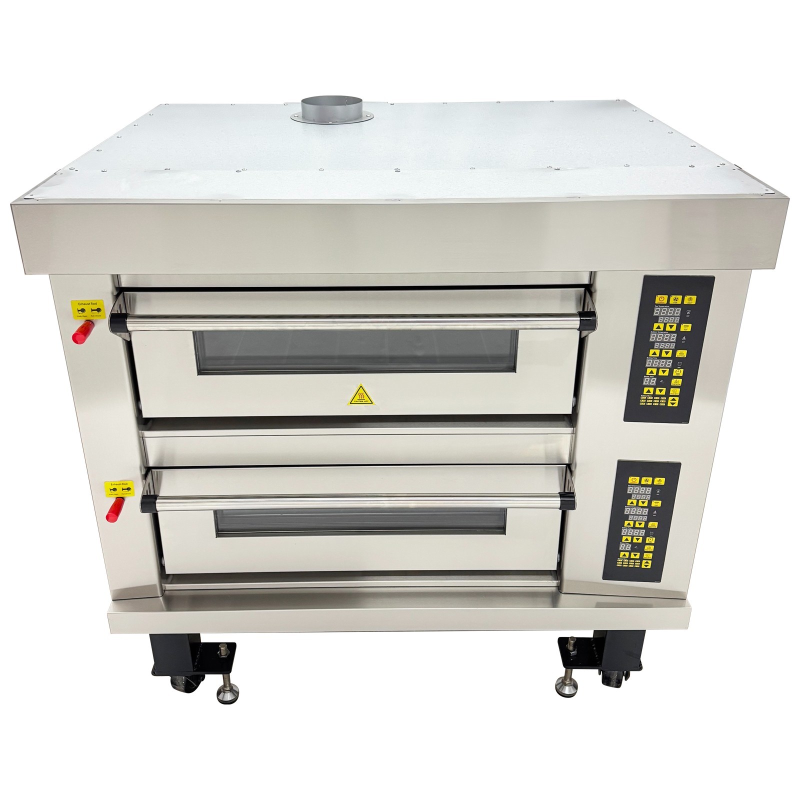 220V Double Deck Electric Pizza Oven Commercial Bakery Pizza Baking Oven 3PH