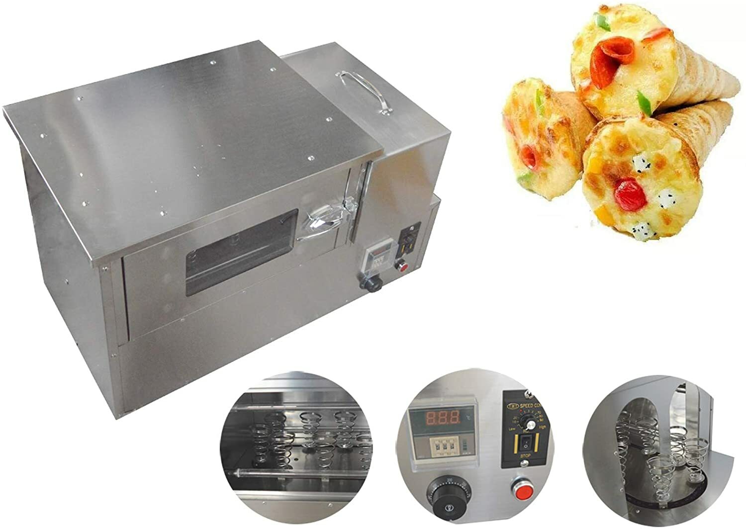 Commercial 110V Rotational Pizza Oven Machine for Pizza Cone Forming Maker