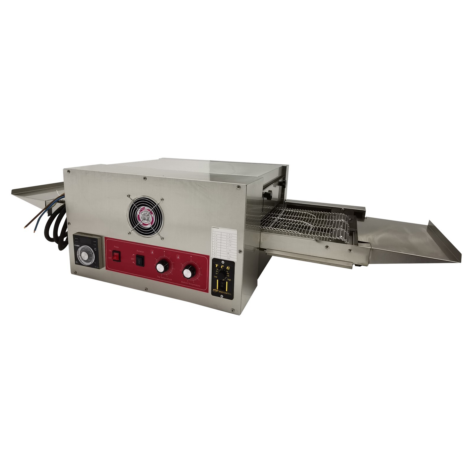 220V Electric Straight Tube Conveyor Pizza Oven Commercial Baking Oven 12″