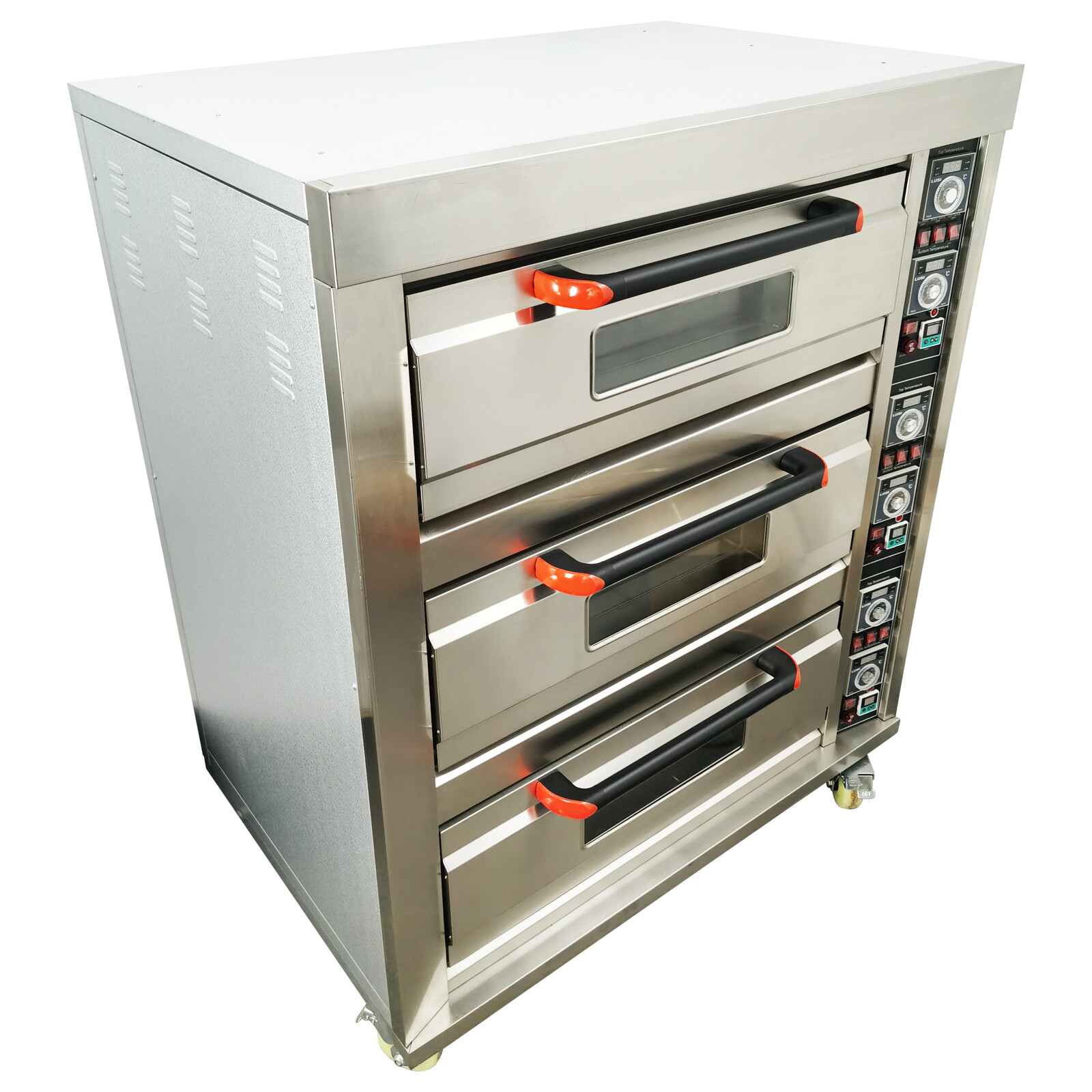 Electric Pizza Oven Triple-deck Bread Pastries Meat Oven 6 Baking Sheets 220V