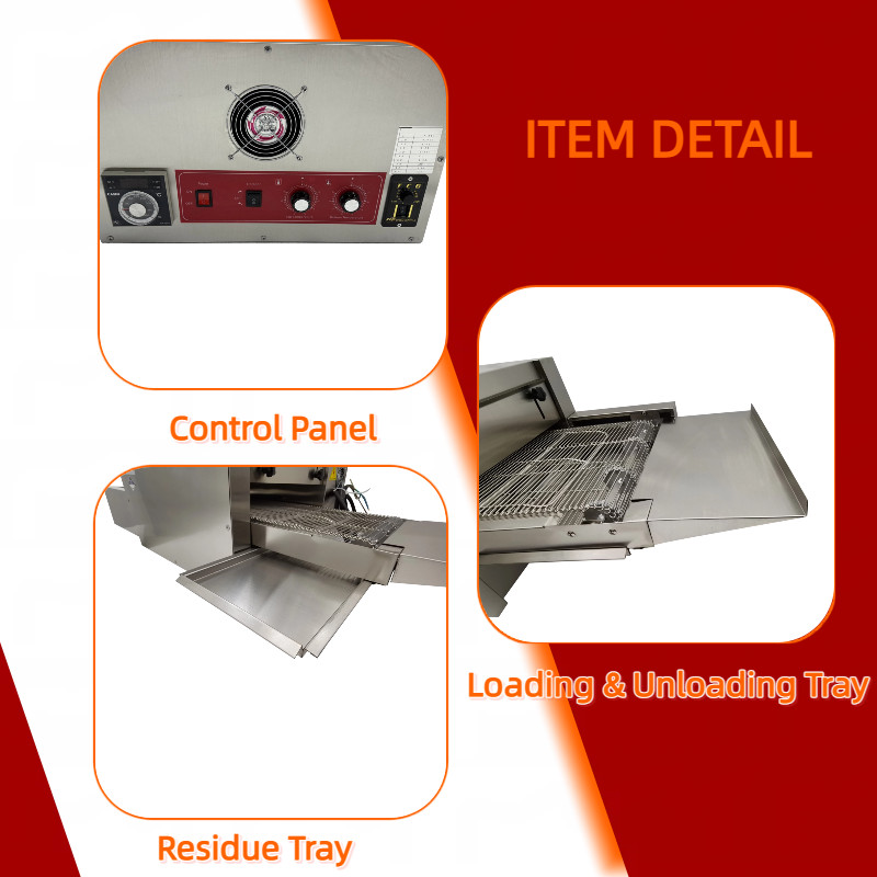 220V 1PH Commercial Electric Chain-type Pizza Oven Continuous Operation Oven