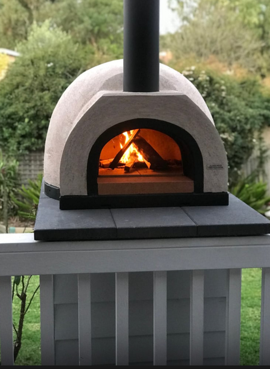 Vera Pizza Ovens Autentico OP50 – Black Front, Stainless Trim- Wood Fired Pizza