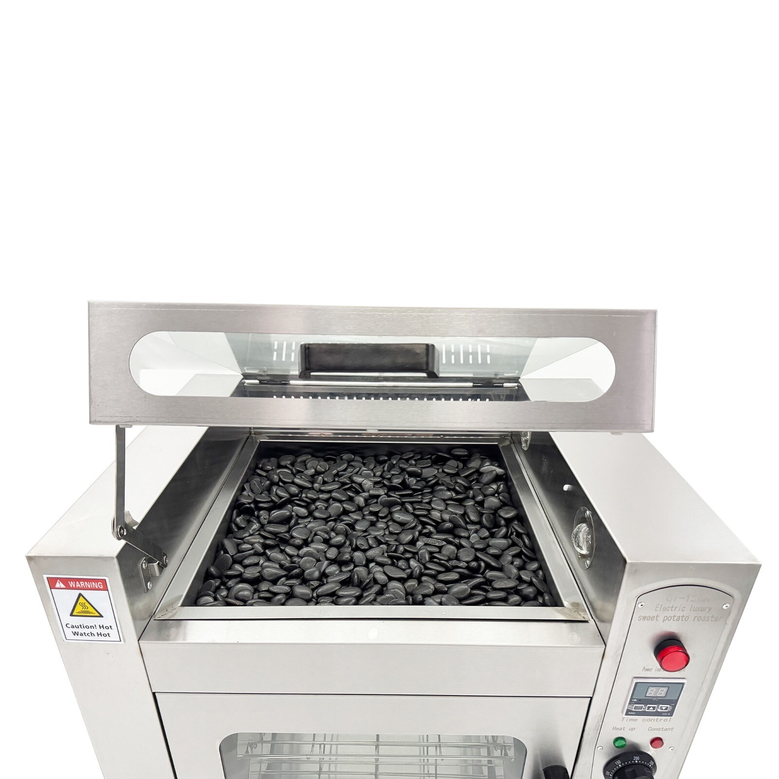 220V Commercial Triple Electric Corn Roaster Oven 5600W Rotary Sweet Potato Corn