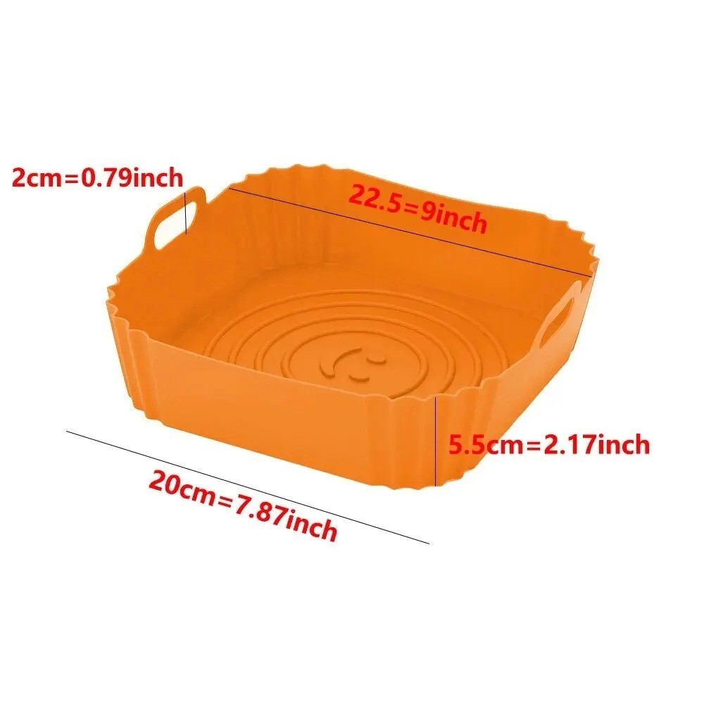 Silicone Air Fryer Pan Reusable Oven Baking Tray Pizza Pan Fried Chicken USA