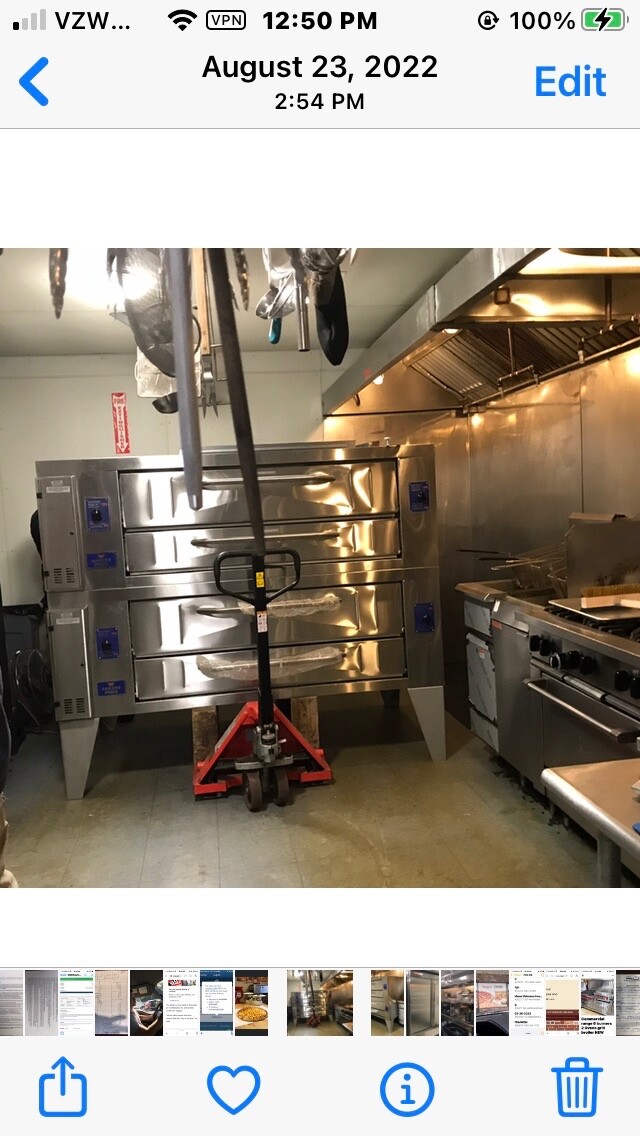 Baker’s Pride Y-600 Double Deck Pizza Oven Double Stack