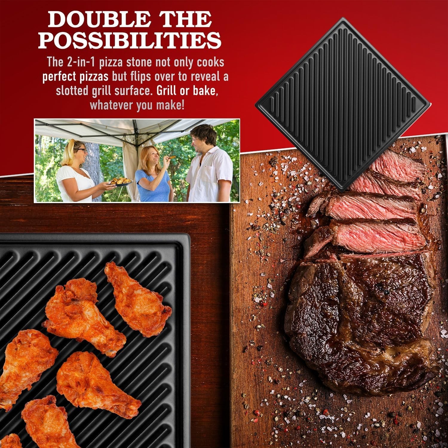 Versatile 2-in-1 Electric Pizza Oven & Grill – Complete with Accessories