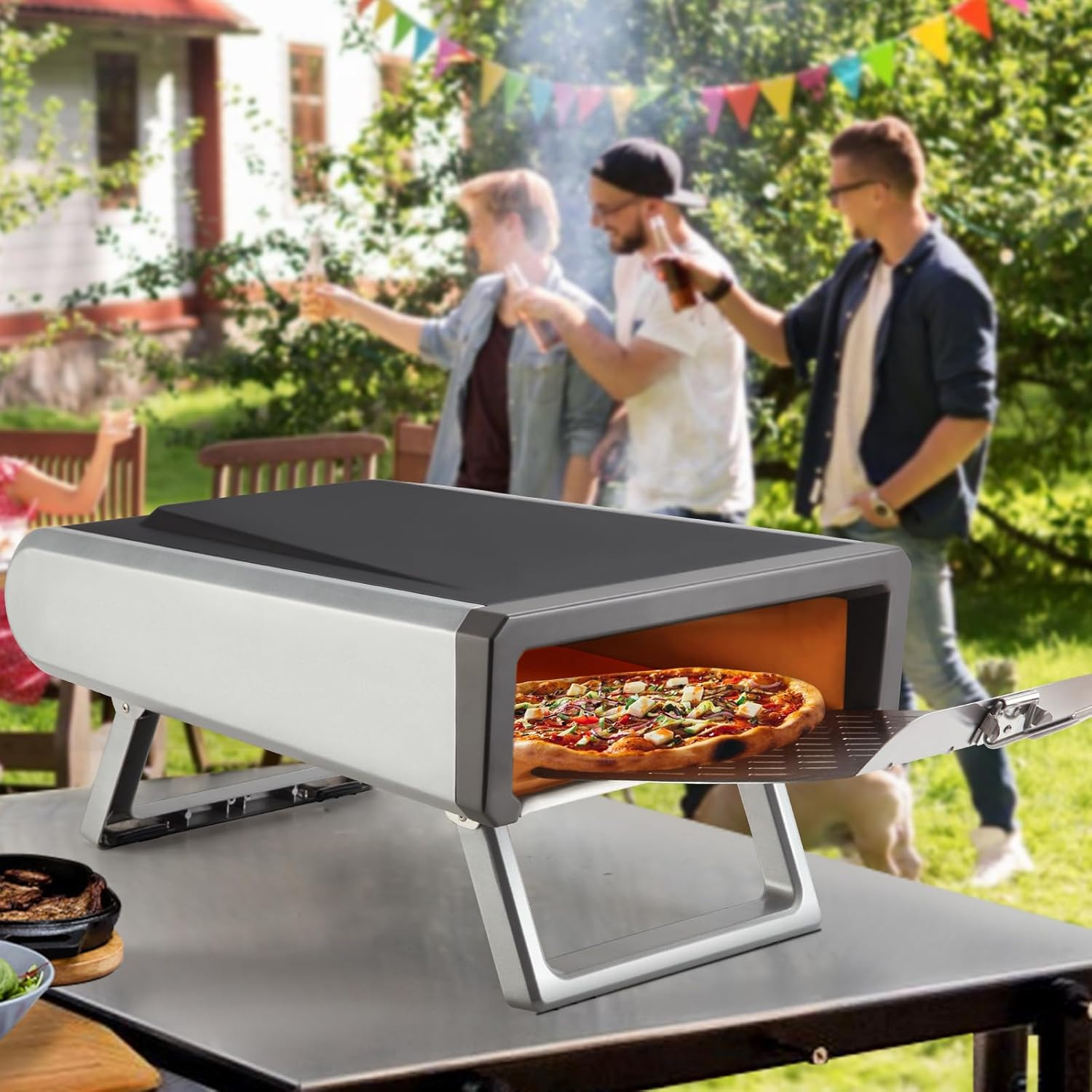 Pizza Oven with 12″ Pizza Barbecue Oven – Portable Pizza Oven, Gas Pizza Oven wi