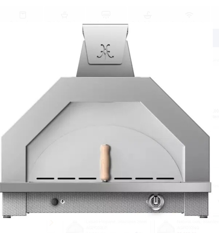 Hestan AGPO33NG 33 Inch Campania Outdoor Pizza Oven with 449 sq. in
