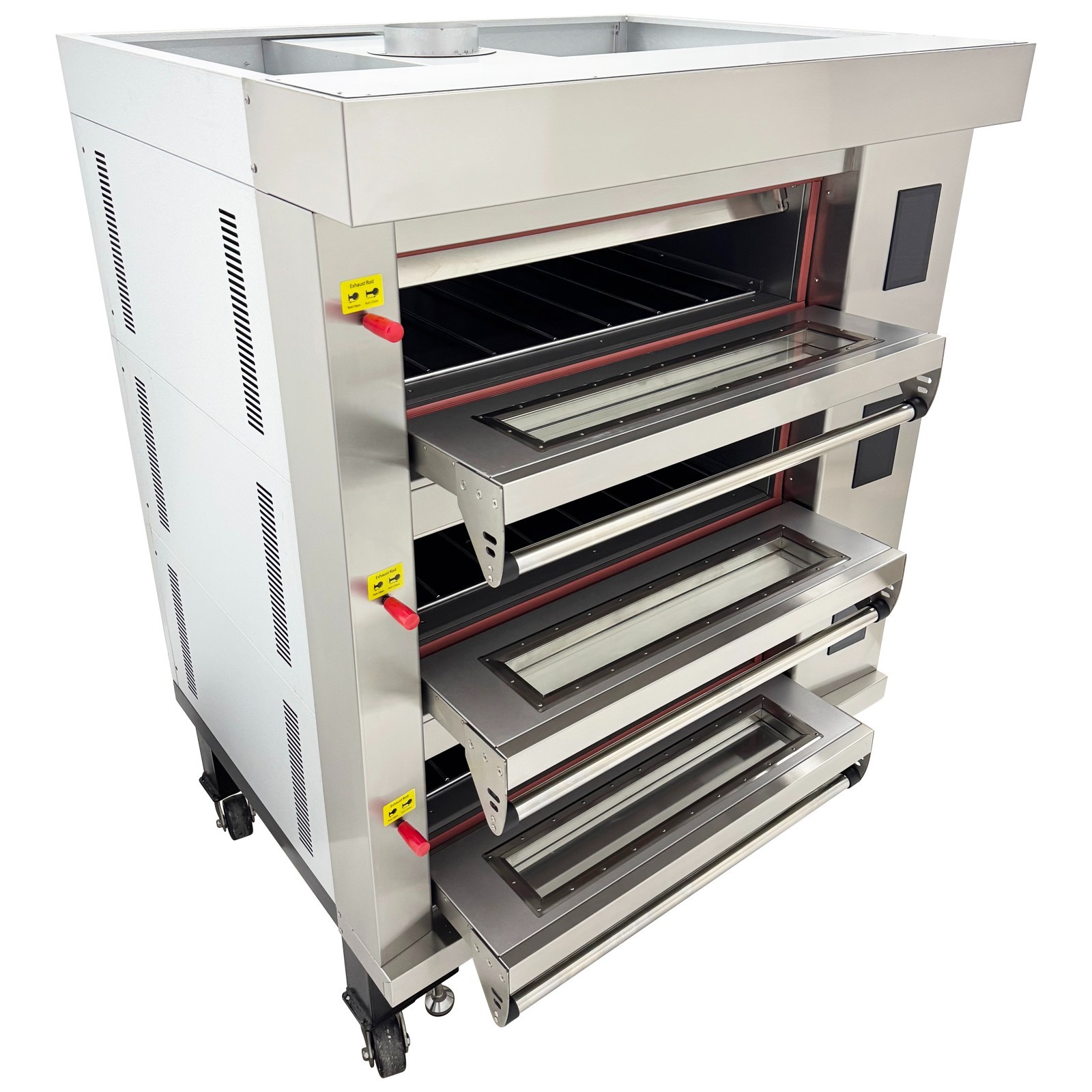 220V 3-PH Triple Pizza Oven 3 Deck Electric Oven Commercial Pizza Oven LCD Touch
