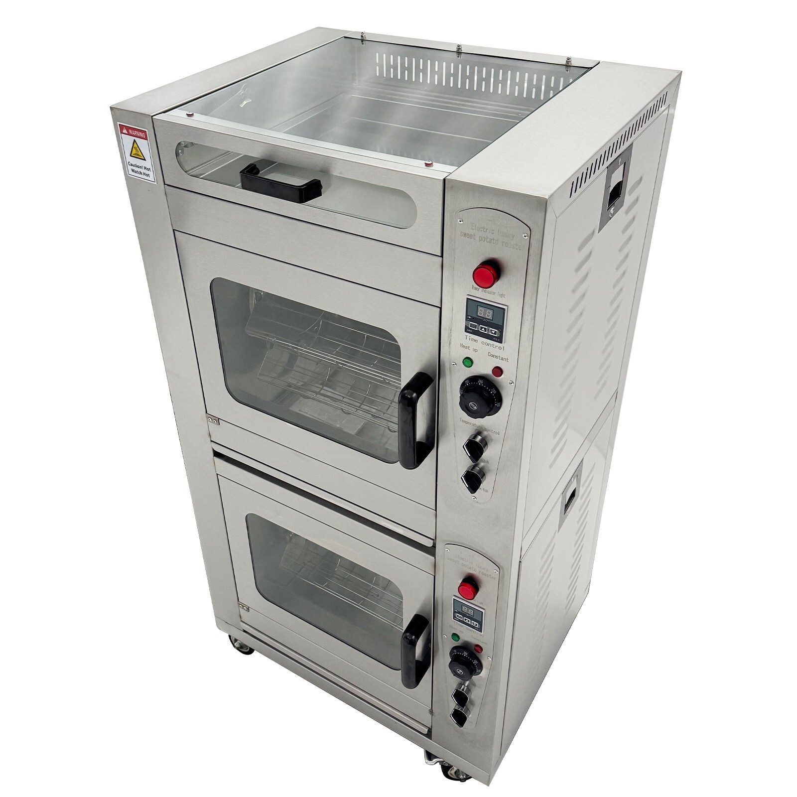 220V Commercial Corn Sweet Potato Roaster Baking Stove Grill Oven