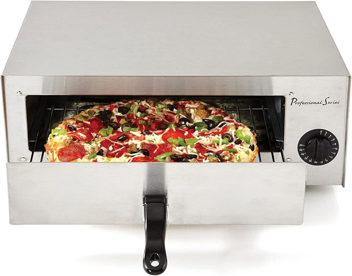 Compact 1450W Professional Series Pizza Maker – Stainless Steel Finish
