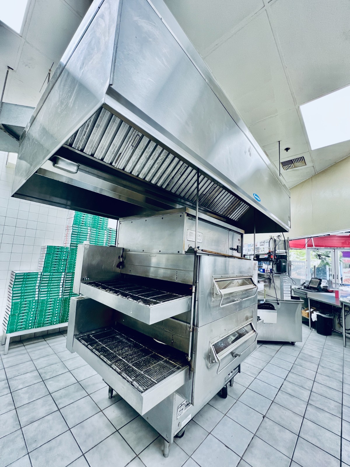 Middleby Marshall PS360 WB Doublestack Gas Pizza Oven Conveyor Belt