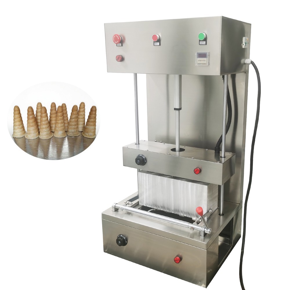 4 Head Pizza Cone Forming Molding Machine Screw Shape Ice Cream Cone Commercial