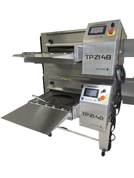 Stacked Double Conveyor Belt Ovens Propane gas Tecnopizza installation included