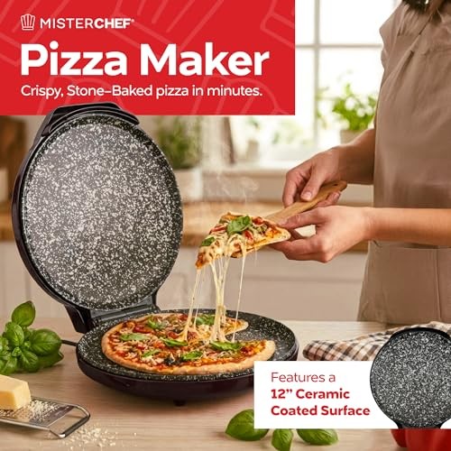 MisterChef Countertop Pizza Maker 1450W Mini Pizza Oven Pizza – Scratch & Dent