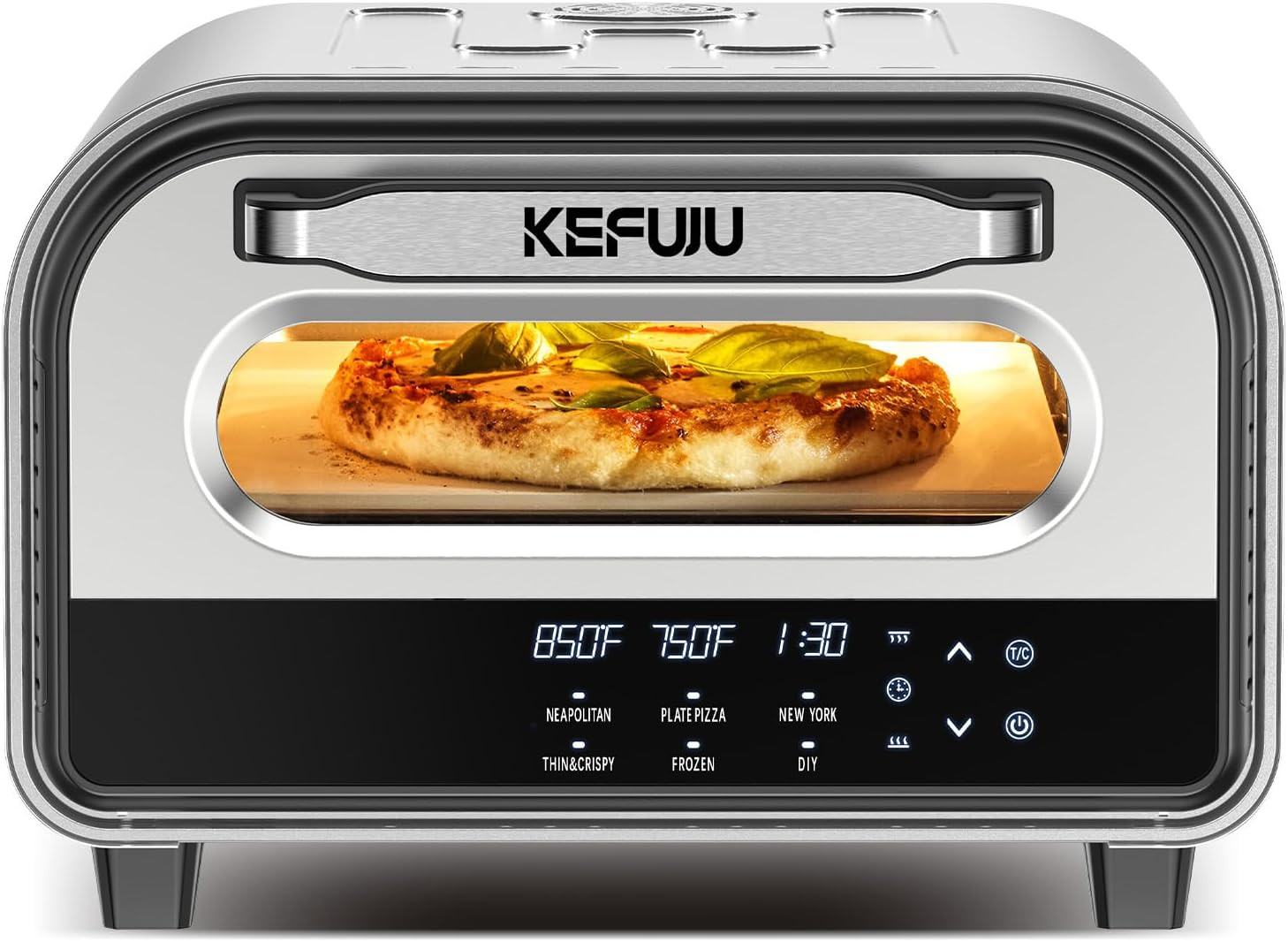 Pizza Oven Indoor,Pizza Maker,Makes 12 Inch Pizzas in 90S at 850°F,Countertop El