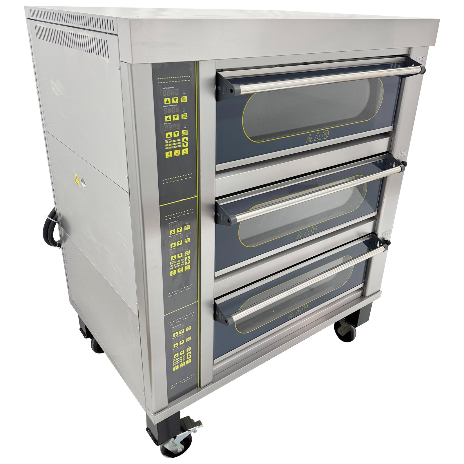 Commercial Movable Electric Triple Pizza Oven 3 independent digital display 220V