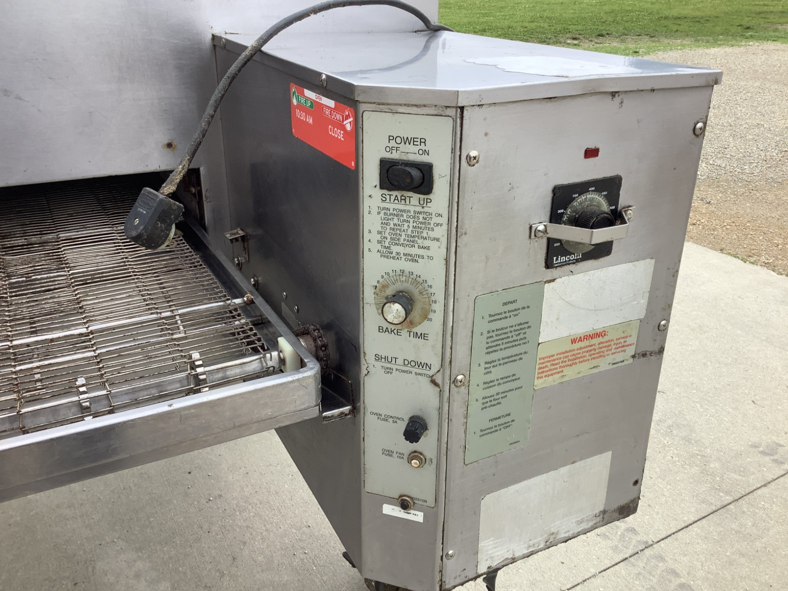 Pizza Oven Conveyor Lincoln 1450 Single Stack Missing Chain Guard Nat Gas Tested