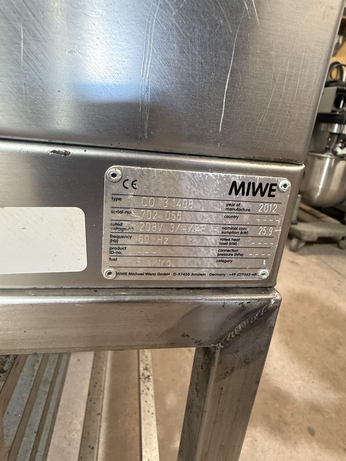Miwe CO 3.1408 Condo 3 Deck Electric Oven