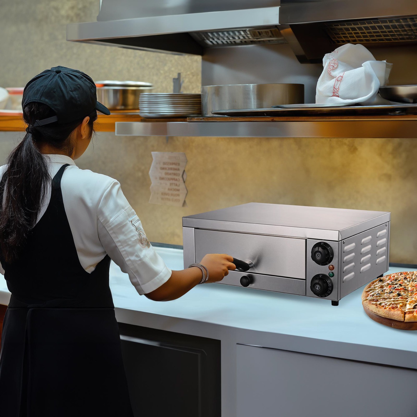 WeChef Countertop Pizza Oven Electric Pizza Maker 1300W for 12″ Pizza Commercial