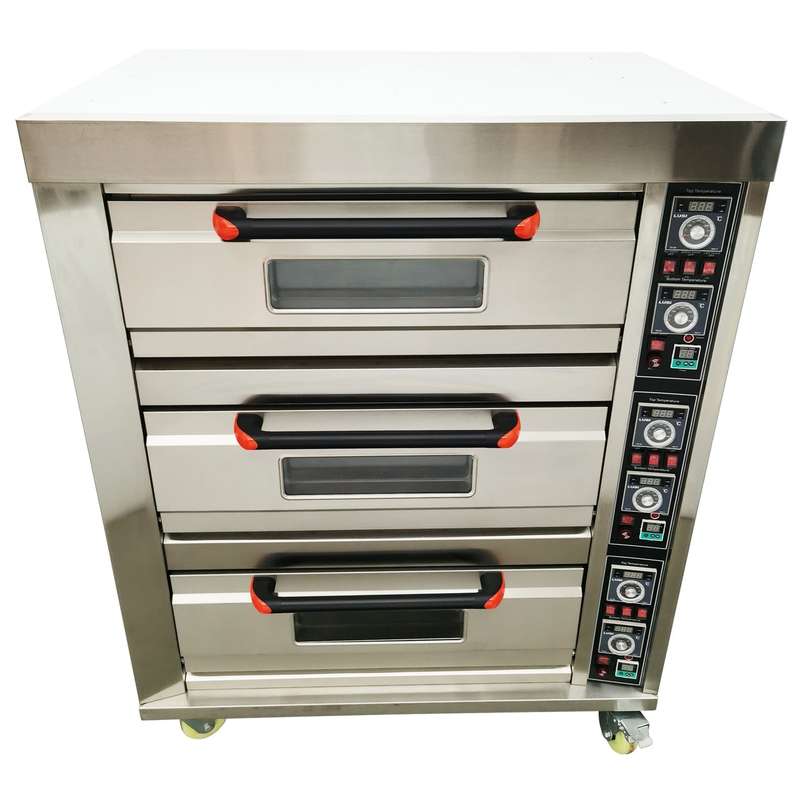 220V/3PH Commercial Electric Pizza Oven 400℃ Baking 6 Sheets Pizza Bread Making