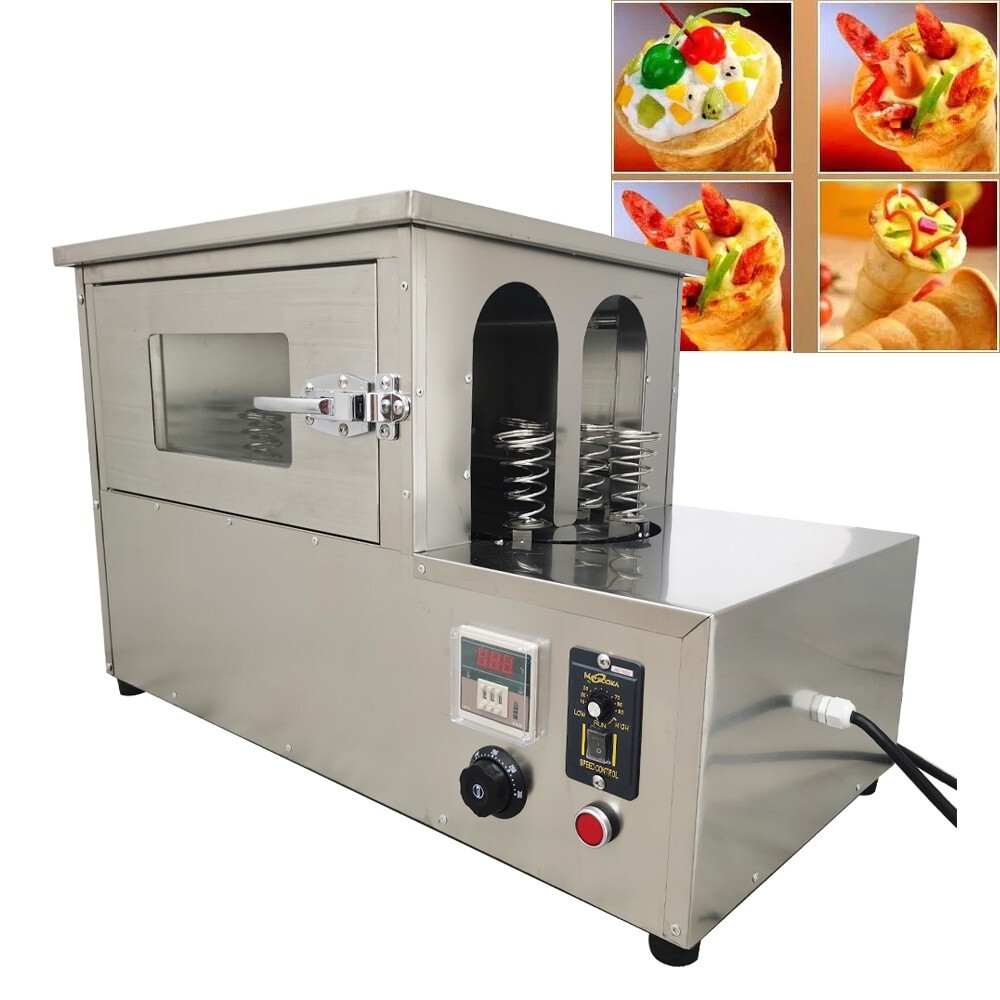 Rotary Pizza Base Cooking Machine 12 Moulds Conical Pizza Base Baking Oven