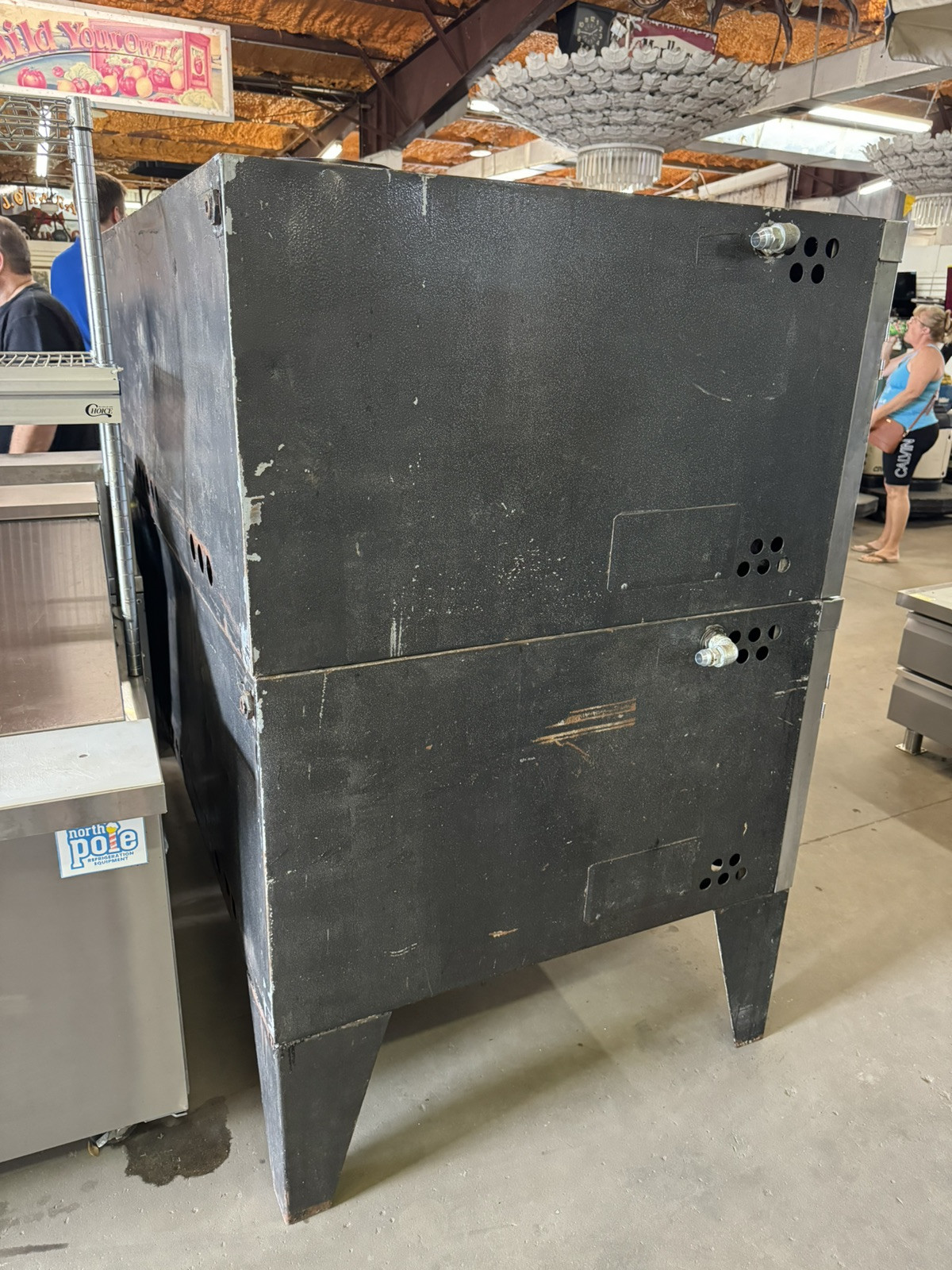 BAKERS PRIDE Y-600 DOUBLE DECK NAT GAS PIZZA OVENS 78″ W X 43″ D X 66″ H – Works