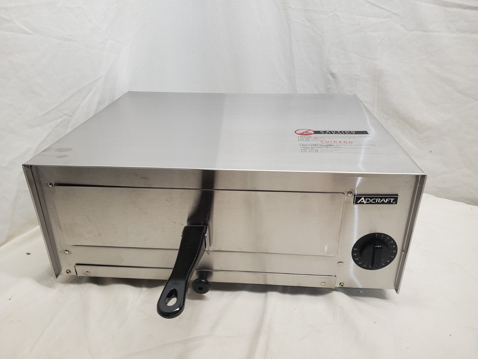 Adcraft CK-2 Countertop Pizza/Snack Electric Oven, Stainless Steel. Looks New.