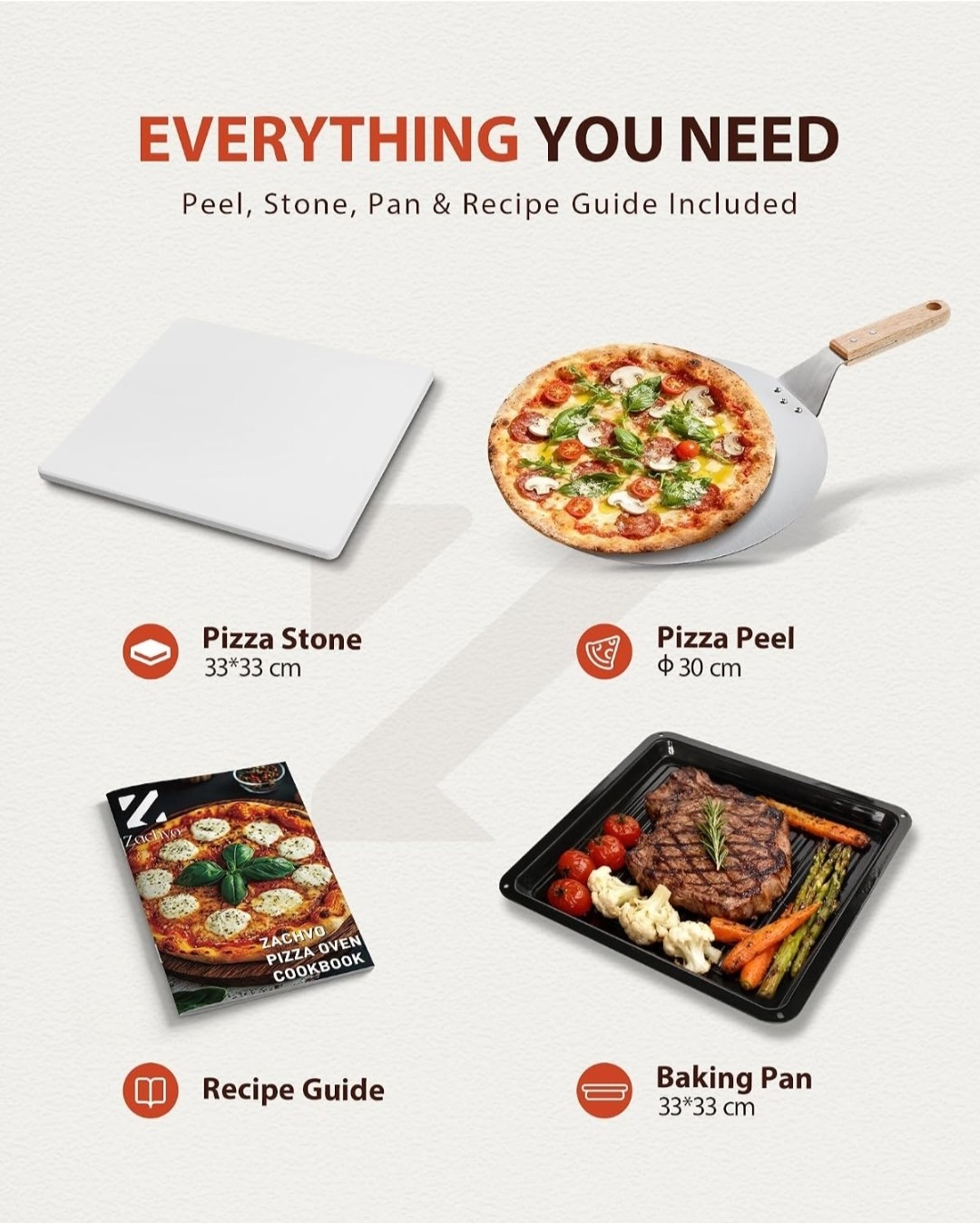 13-in-1 Countertop Pizza Oven, 12″ 850°F, 6 Presets, Black.