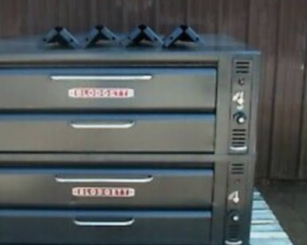 2 BLODGETT 961P NATURAL DECK GAS DOUBLE PIZZA OVEN WITH NEW STONE