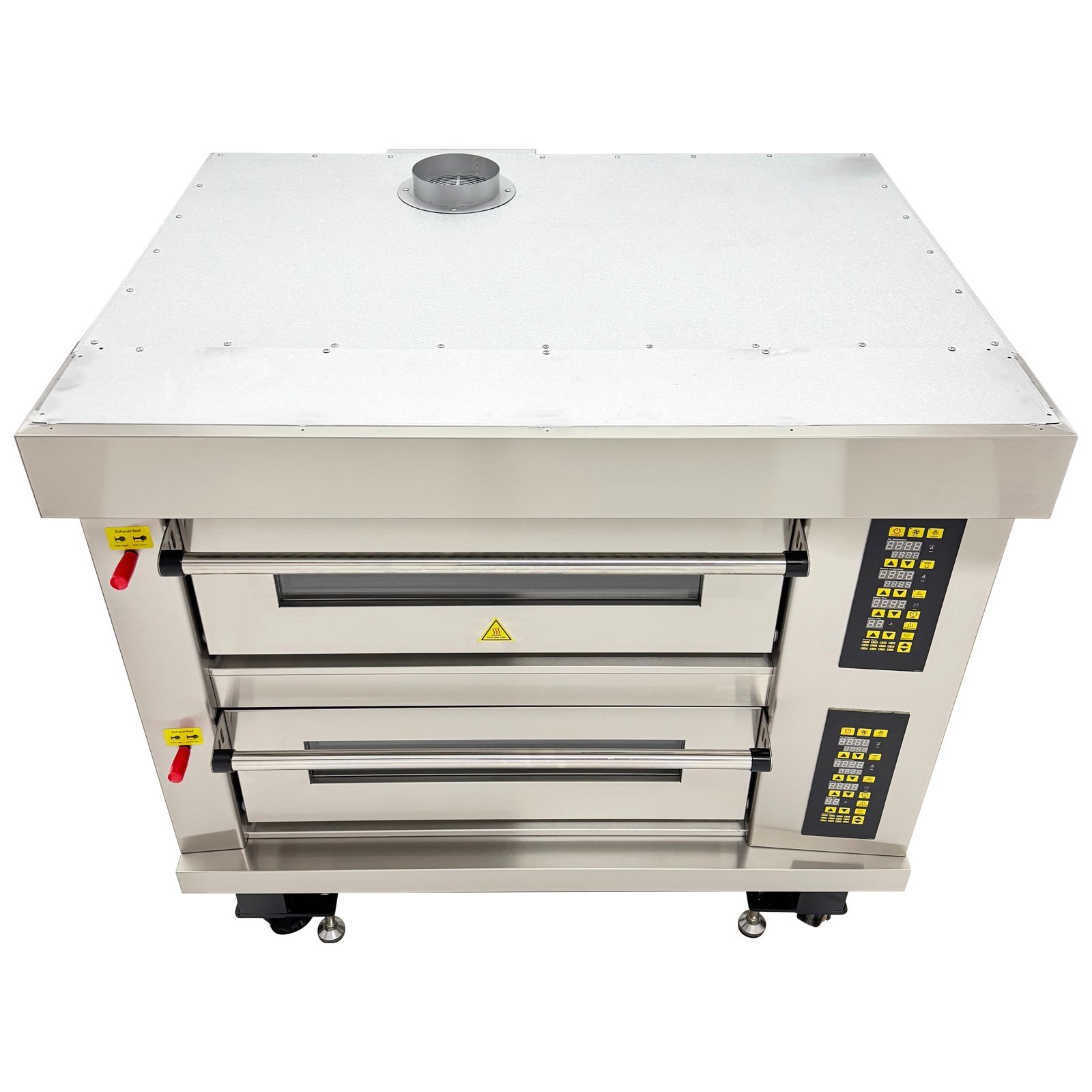 220V Double Deck Electric Pizza Oven Commercial Bakery Pizza Baking Oven 3PH