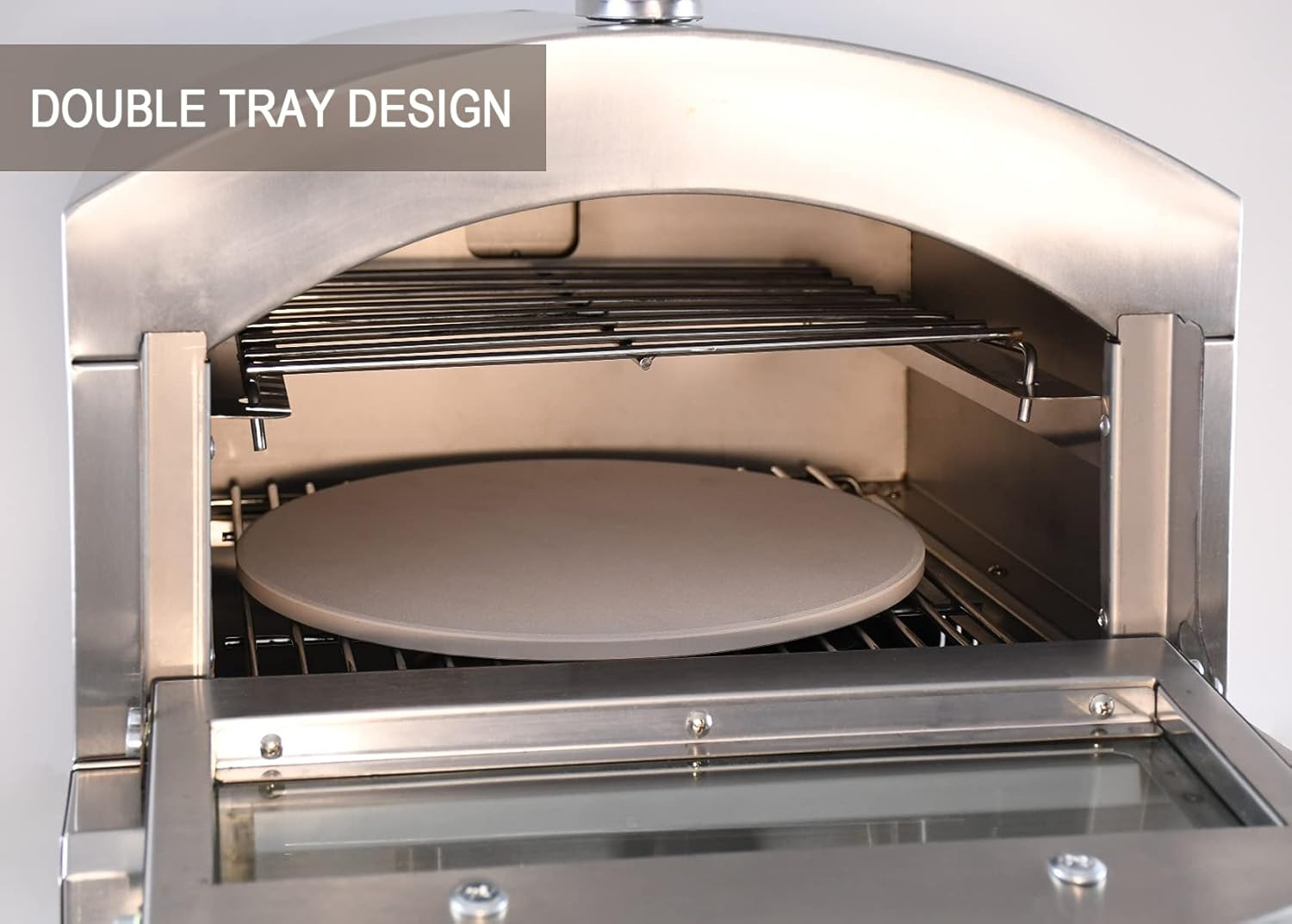 Gas Pizza Oven Countertop Stainless Steel Pizza Maker with 12 Inch round Pizza S