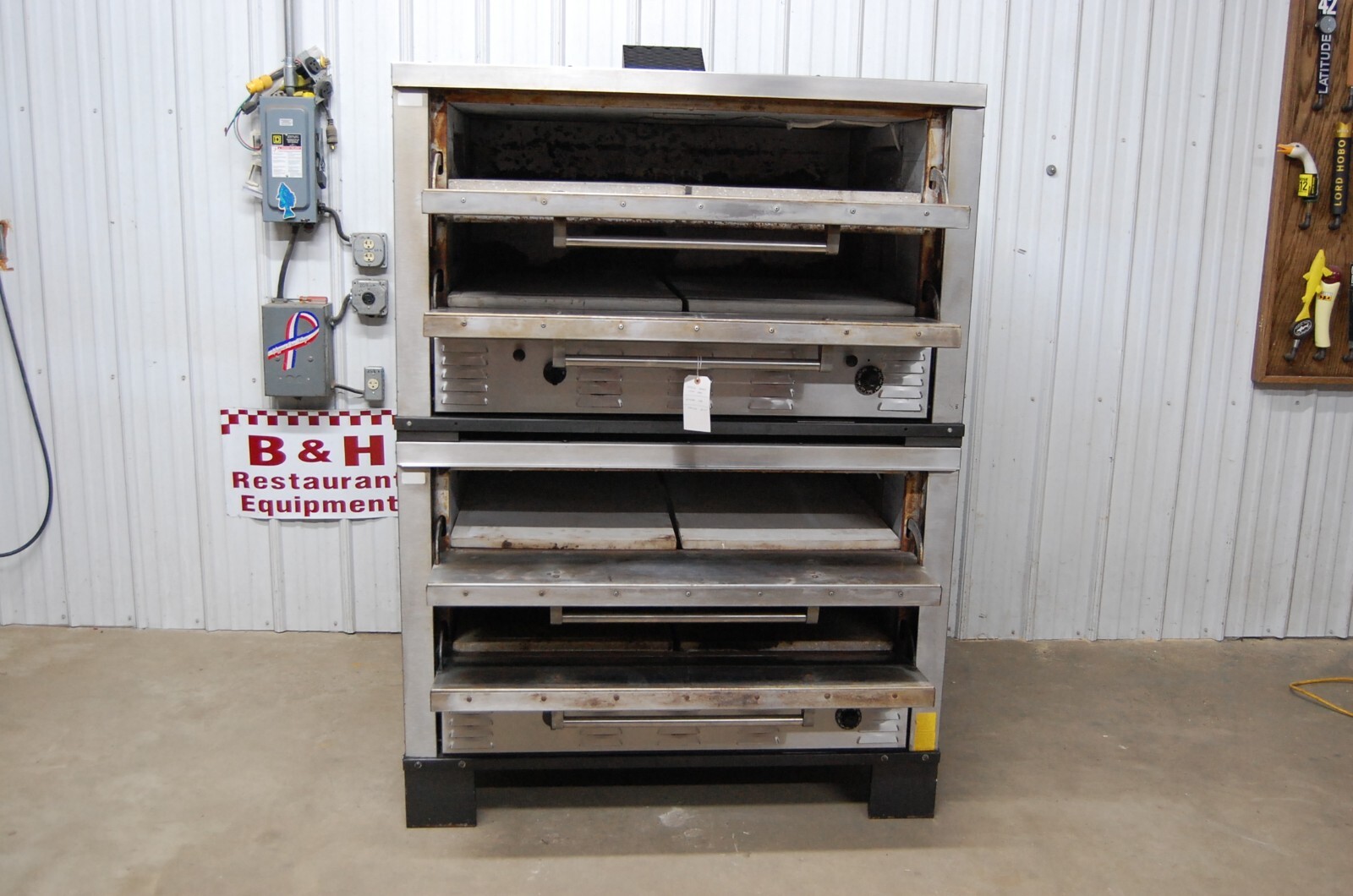 Peerless CW61NS Natural Gas Double Stack 4 Stone Deck Pizza Oven