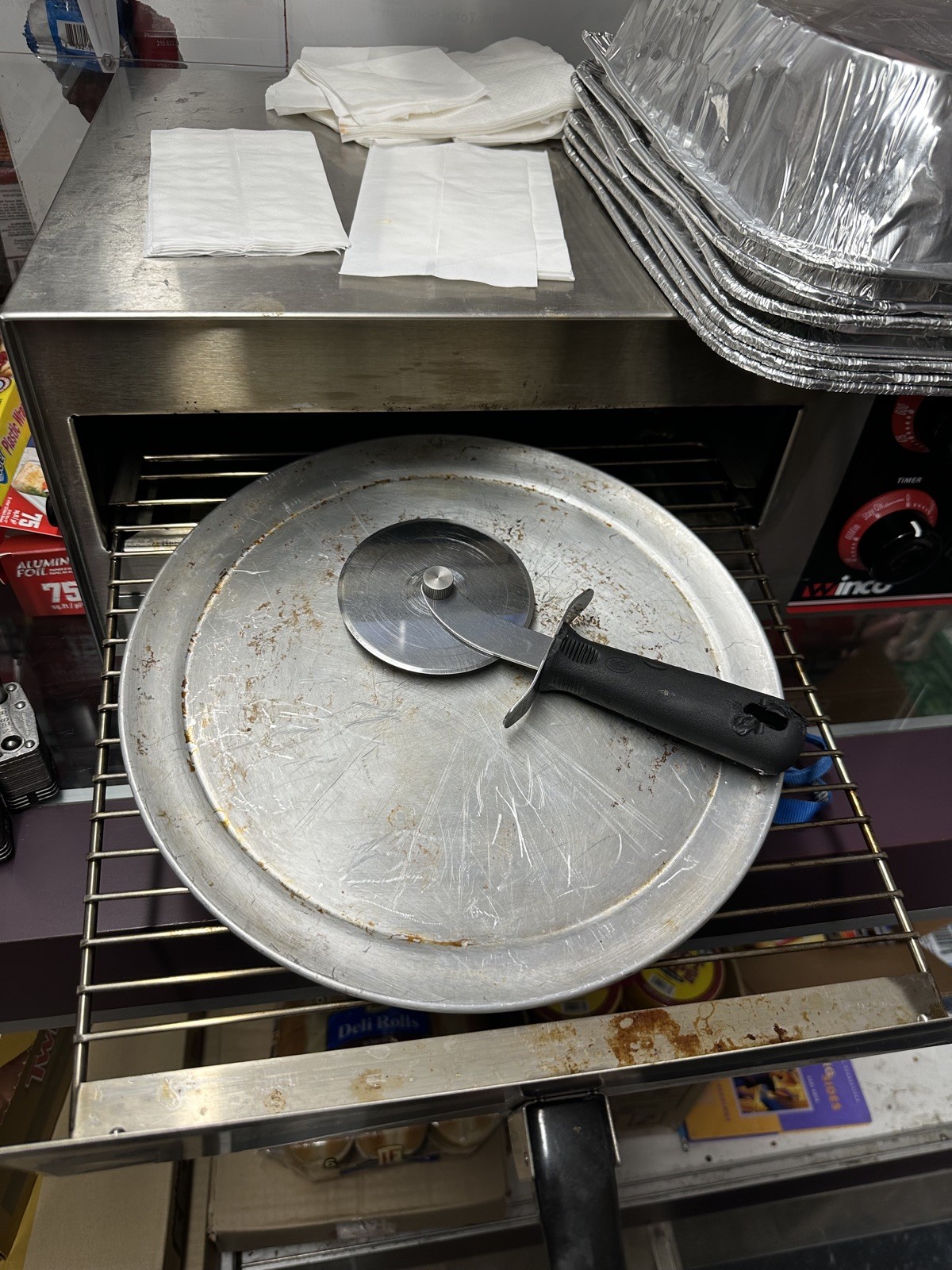 Winco Commercial Countertop Pizza Oven EPO-1 120V 1500W Dual Heater Stainless