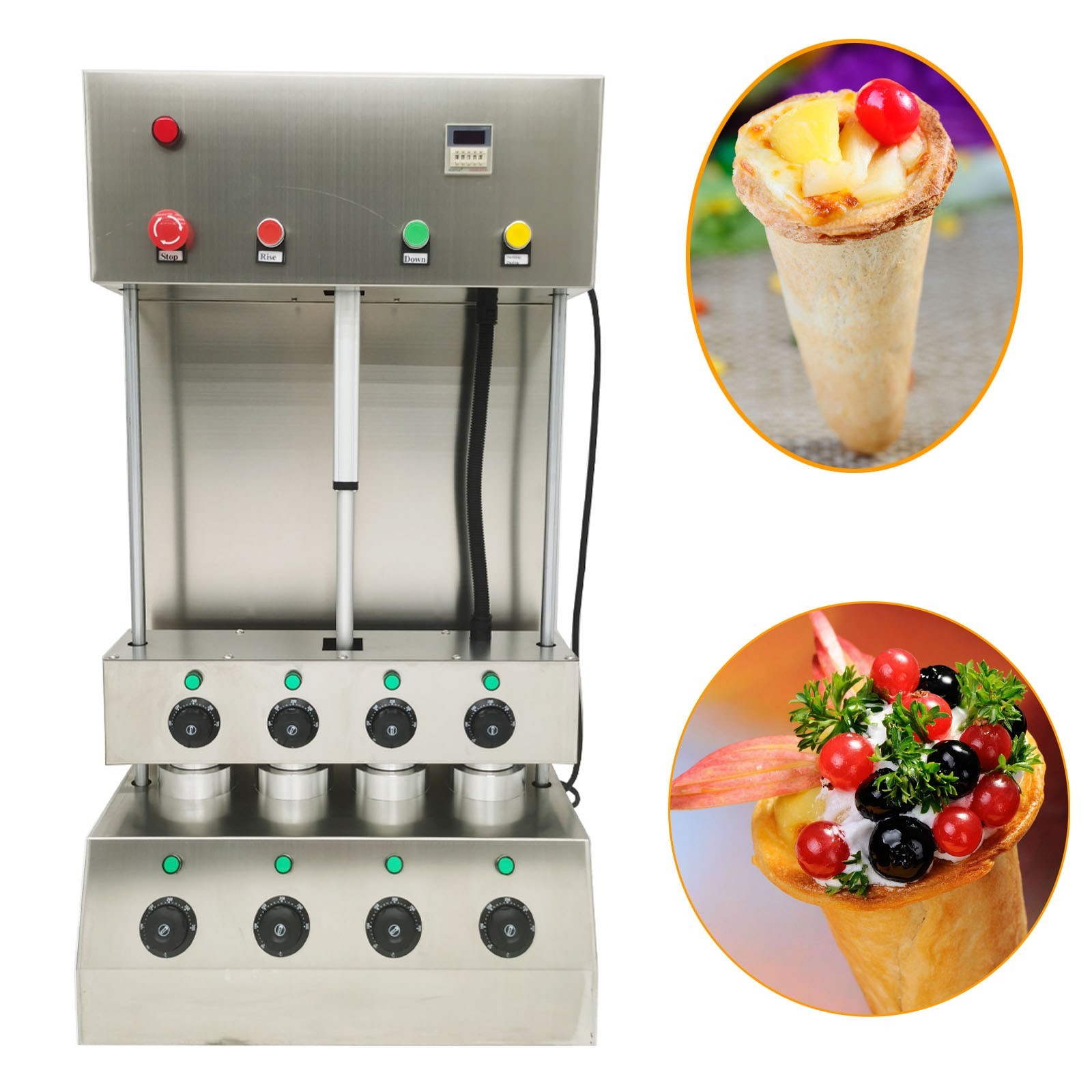 Commercial Pizza Cone Forming Machine Ice Cream Cone Maker Temperature Control